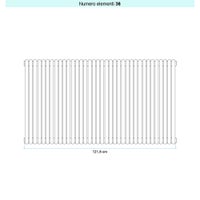 Immagine di Irsap ARPA 23_2 VERTICALE Radiatore 36 elementi L.121,8 P.7 H.152 cm, colore bianco standard finitura lucido Cod.01 SI215203601IR01A01