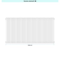 Immagine di Irsap ARPA 23_2 VERTICALE Radiatore 38 elementi L.128,6 P.7 H.87 cm, colore bianco standard finitura lucido Cod.01 SI208703801IR01A01