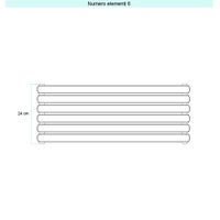Immagine di Irsap ELLIPSIS 30_H Radiatore 6 elementi L.103 P.4,4 H.24 cm, colore bianco standard finitura lucido Cod.01 HE110300601IR01H01