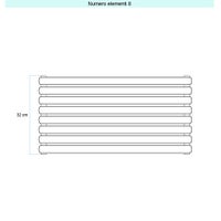 Immagine di Irsap ELLIPSIS 30_H Radiatore 8 elementi L.53 P.4,4 H.32 cm, colore bianco standard finitura lucido Cod.01 HE105300801IR01H01