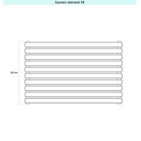 Immagine di Irsap ELLIPSIS 30_H Radiatore 10 elementi L.76 P.4,4 H.40 cm, colore bianco standard finitura lucido Cod.01 HE107601001IR01H01