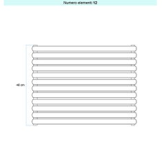 Immagine di Irsap ELLIPSIS 30_H Radiatore 12 elementi L.53 P.4,4 H.48 cm, colore bianco standard finitura lucido Cod.01 HE105301201IR01H01