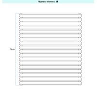Immagine di Irsap ELLIPSIS 30_H Radiatore 18 elementi L.53 P.4,4 H.72 cm, colore bianco standard finitura lucido Cod.01 HE105301801IR01H01