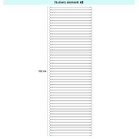 Immagine di Irsap ELLIPSIS 30_H Radiatore 48 elementi L.53 P.4,4 H.192 cm, colore bianco standard finitura lucido Cod.01 HE105304801IR01H01