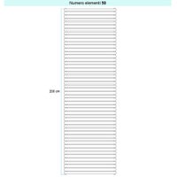 Immagine di Irsap ELLIPSIS 30_H Radiatore 50 elementi L.71 P.4,4 H.200 cm, colore bianco standard finitura lucido Cod.01 HE107105001IR01H01