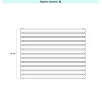Immagine di Irsap ELLIPSIS 30_H 2 Radiatore 12 elementi L.53 P.5,8 H.48 cm, colore bianco standard finitura lucido Cod.01 HE205301201IR01H01