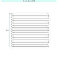 Immagine di Irsap ELLIPSIS 30_H 2 Radiatore 14 elementi L.71 P.5,8 H.56 cm, colore bianco standard finitura lucido Cod.01 HE207101401IR01H01