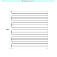 Immagine di Irsap ELLIPSIS 30_H 2 Radiatore 16 elementi L.153 P.5,8 H.64 cm, colore bianco standard finitura lucido Cod.01 HE215301601IR01H01