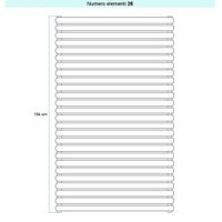 Immagine di Irsap ELLIPSIS 30_H 2 Radiatore 26 elementi L.53 P.5,8 H.104 cm, colore bianco standard finitura lucido Cod.01 HE205302601IR01H01
