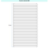 Immagine di Irsap ELLIPSIS 30_H 2 Radiatore 28 elementi L.183 P.5,8 H.112 cm, colore bianco standard finitura lucido Cod.01 HE218302801IR01H01
