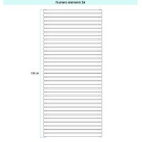Immagine di Irsap ELLIPSIS 30_H 2 Radiatore 34 elementi L.53 P.5,8 H.136 cm, colore bianco standard finitura lucido Cod.01 HE205303401IR01H01
