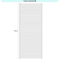 Immagine di Irsap ELLIPSIS 30_H 2 Radiatore 38 elementi L.56 P.5,8 H.152 cm, colore bianco standard finitura lucido Cod.01 HE205603801IR01H01