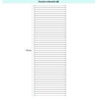 Immagine di Irsap ELLIPSIS 30_H 2 Radiatore 44 elementi L.53 P.5,8 H.176 cm, colore bianco standard finitura lucido Cod.01 HE205304401IR01H01