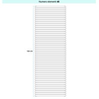 Immagine di Irsap ELLIPSIS 30_H 2 Radiatore 46 elementi L.68 P.5,8 H.184 cm, colore bianco standard finitura lucido Cod.01 HE206804601IR01H01