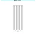 Immagine di Irsap ELLIPSIS 30_V Radiatore 6 elementi L.24 P.4,4 H.123 cm, colore bianco standard finitura lucido Cod.01 HE112300601IR01A01