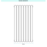Immagine di Irsap ELLIPSIS 30_V Radiatore 8 elementi L.32 P.4,4 H.53 cm, colore bianco standard finitura lucido Cod.01 HE105300801IR01A01