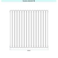 Immagine di Irsap ELLIPSIS 30_V Radiatore 16 elementi L.64 P.4,4 H.66 cm, colore bianco standard finitura lucido Cod.01 HE106601601IR01A01