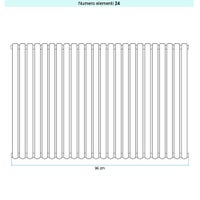 Immagine di Irsap ELLIPSIS 30_V Radiatore 24 elementi L.96 P.4,4 H.123 cm, colore bianco standard finitura lucido Cod.01 HE112302401IR01A01