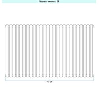 Immagine di Irsap ELLIPSIS 30_V Radiatore 26 elementi L.104 P.4,4 H.53 cm, colore bianco standard finitura lucido Cod.01 HE105302601IR01A01