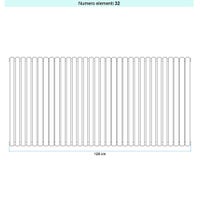Immagine di Irsap ELLIPSIS 30_V Radiatore 32 elementi L.128 P.4,4 H.123 cm, colore bianco standard finitura lucido Cod.01 HE112303201IR01A01