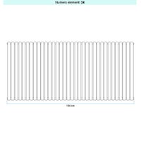 Immagine di Irsap ELLIPSIS 30_V Radiatore 34 elementi L.136 P.4,4 H.183 cm, colore bianco standard finitura lucido Cod.01 HE118303401IR01A01