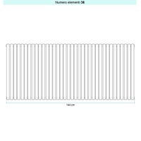 Immagine di Irsap ELLIPSIS 30_V Radiatore 36 elementi L.144 P.4,4 H.123 cm, colore bianco standard finitura lucido Cod.01 HE112303601IR01A01