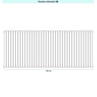 Immagine di Irsap ELLIPSIS 30_V Radiatore 38 elementi L.152 P.4,4 H.71 cm, colore bianco standard finitura lucido Cod.01 HE107103801IR01A01