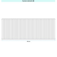 Immagine di Irsap ELLIPSIS 30_V Radiatore 40 elementi L.160 P.4,4 H.86 cm, colore bianco standard finitura lucido Cod.01 HE108604001IR01A01