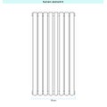 Immagine di Irsap ELLIPSIS 30_V 2 Radiatore 8 elementi L.32 P.5,8 H.203 cm, colore bianco standard finitura lucido Cod.01 HE220300801IR01A01