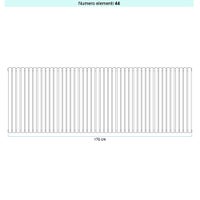 Immagine di Irsap ELLIPSIS 30_V 2 Radiatore 44 elementi L.176 P.5,8 H.66 cm, colore bianco standard finitura lucido Cod.01 HE206604401IR01A01