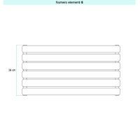 Immagine di Irsap ELLIPSIS_H Radiatore 6 elementi L.202 P.5,3 H.36 cm, colore bianco standard finitura lucido Cod.01 TL120200601IR01H01