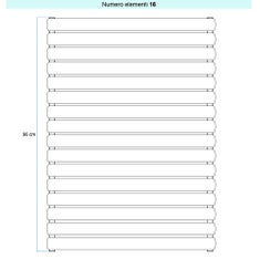 Immagine di Irsap ELLIPSIS_H Radiatore 16 elementi L.52 P.5,3 H.96 cm, colore bianco standard finitura lucido Cod.01 TL105201601IR01H01