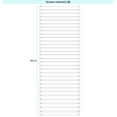 Immagine di Irsap ELLIPSIS_H Radiatore 30 elementi L.52 P.5,3 H.180 cm, colore bianco standard finitura lucido Cod.01 TL105203001IR01H01