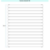 Immagine di Irsap ELLIPSIS_H 2 Radiatore 14 elementi L.52 P.7,6 H.84 cm, colore bianco standard finitura lucido Cod.01 TL205201401IR01H01