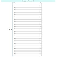 Immagine di Irsap ELLIPSIS_H 2 Radiatore 22 elementi L.122 P.7,6 H.132 cm, colore bianco standard finitura lucido Cod.01 TL212202201IR01H01