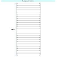 Immagine di Irsap ELLIPSIS_H 2 Radiatore 24 elementi L.65 P.7,6 H.144 cm, colore bianco standard finitura lucido Cod.01 TL206502401IR01H01