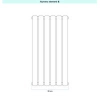 Immagine di Irsap ELLIPSIS_V Radiatore 6 elementi L.36 P.5,3 H.182 cm, colore beige ral 1019 finitura opaco Cod.3V TL11820063VIR01A01