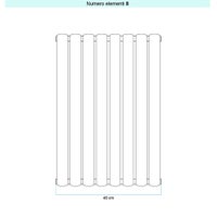 Immagine di Irsap ELLIPSIS_V Radiatore 8 elementi L.48 P.5,3 H.65 cm, colore bianco finitura opaco Cod.J8 TL1065008J8IR01A01