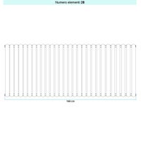 Immagine di Irsap ELLIPSIS_V Radiatore 28 elementi L.168 P.5,3 H.92 cm, colore bianco standard finitura lucido Cod.01 TL109202801IR01A01