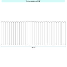 Immagine di Irsap ELLIPSIS_V Radiatore 30 elementi L.180 P.5,3 H.52 cm, colore bianco standard finitura lucido Cod.01 TL105203001IR01A01
