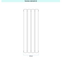 Immagine di Irsap ELLIPSIS_V 2 Radiatore 4 elementi L.24 P.7,6 H.182 cm, colore quartz 1 finitura ruvido Cod.1C TL21820041CIR01A01