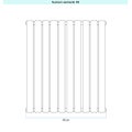 Immagine di Irsap ELLIPSIS_V 2 Radiatore 10 elementi L.60 P.7,6 H.182 cm, colore grigio chiaro finitura opaco Cod.8N TL21820108NIR01A01