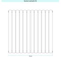 Immagine di Irsap ELLIPSIS_V 2 Radiatore 12 elementi L.72 P.7,6 H.70 cm, colore bianco perla finitura ruvido Cod.16 TL207001216IR01A01