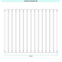Immagine di Irsap ELLIPSIS_V 2 Radiatore 14 elementi L.84 P.7,6 H.92 cm, colore sunstone finitura ruvido Cod.2D TL20920142DIR01A01