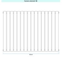 Immagine di Irsap ELLIPSIS_V 2 Radiatore 16 elementi L.96 P.7,6 H.70 cm, colore bianco standard finitura lucido Cod.01 TL207001601IR01A01
