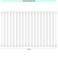 Immagine di Irsap ELLIPSIS_V 2 Radiatore 18 elementi L.108 P.7,6 H.65 cm, colore avorio ral 1013 finitura lucido Cod.02 TL206501802IR01A01