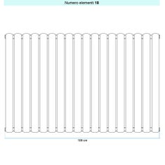 Immagine di Irsap ELLIPSIS_V 2 Radiatore 18 elementi L.108 P.7,6 H.52 cm, colore bianco standard finitura lucido Cod.01 TL205201801IR01A01