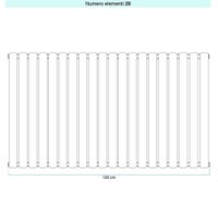 Immagine di Irsap ELLIPSIS_V 2 Radiatore 20 elementi L.120 P.7,6 H.65 cm, colore quartz 2 finitura ruvido Cod.2C TL20650202CIR01A01
