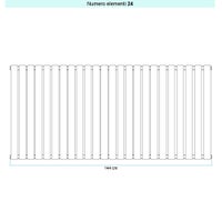 Immagine di Irsap ELLIPSIS_V 2 Radiatore 24 elementi L.144 P.7,6 H.65 cm, colore bianco edelweiss finitura lucido Cod.34 TL206502434IR01A01