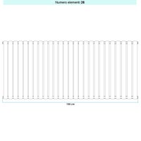 Immagine di Irsap ELLIPSIS_V 2 Radiatore 26 elementi L.156 P.7,6 H.65 cm, colore bianco standard finitura lucido Cod.01 TL206502601IR01A01